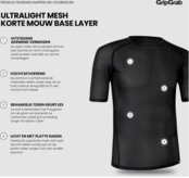 GripGrab Ultralight Mesh Short Sleeve Base Layer GripGrab Ultralight Mesh Short Sleeve Base Layer