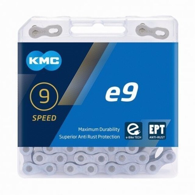 KMC E9 EPT Fietsketting 136 schakels Zilver KMC E9 EPT Fietsketting 136 schakels Zilver