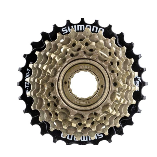 Shimano TZ500 Cassette 14-28T 7V - Zilver/Zwart Shimano TZ500 Cassette 14-28T 7V - Zilver/Zwart