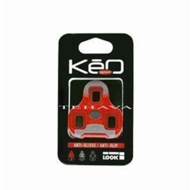 Look schoenplaat - KEO GRIP - ROOD - 9º speling