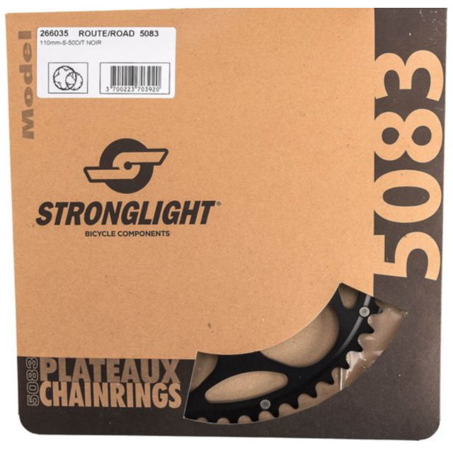 Stronglight kettingblad S Race Dural (steek 110mm) 50T 9/10v zwart