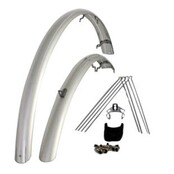 Spatbordset Eurofender Elegance 28" x 46 mm - zilver Spatbordset Eurofender Elegance 28" x 46 mm - zilver