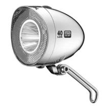 Koplamp XLC Retro Switch -Led 40 Lux met Standlicht Sensor Dynamo Chroom