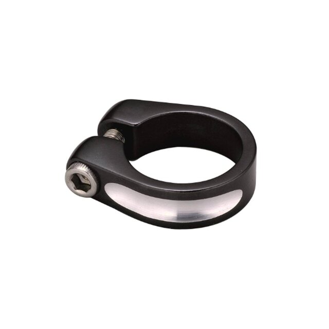 Union zadelpenklem 28.6mm alu zwart