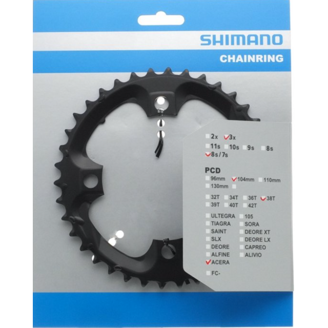 Shimano Kettingblad Acera Fc-m361 38t 7/8s 104 Mm Zwart