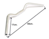 Ergotec Trekking 35 Mm 47º Grip 190 Mm Stuur Zilver 25.4 mm / 590 mm