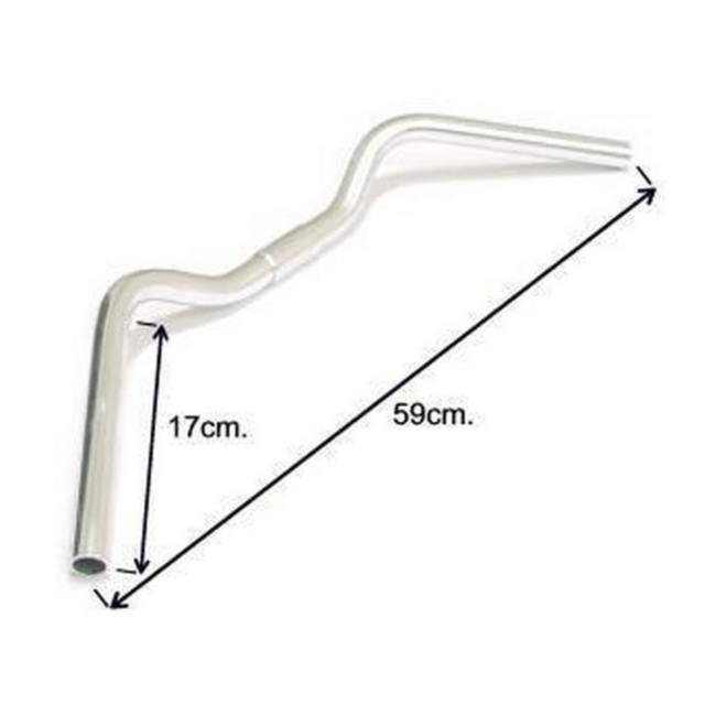 Ergotec Trekking 35 Mm 47º Grip 190 Mm Stuur Zilver 25.4 mm / 590 mm