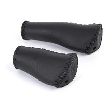 Velo Ergo Leren Handvatten 92/135 mm – Zwart