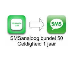 SMSanaloog SMS analog prepaid bundle 50 validity 1 year