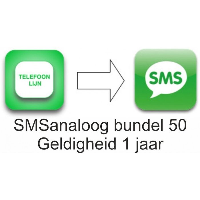SMSanaloog SMSanaloog prepaid bundel 50 geldigheid 1 jaar