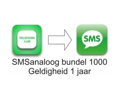 SMSanaloog SMSanaloog prepaid bundel 1000 geldigheid 1 jaar