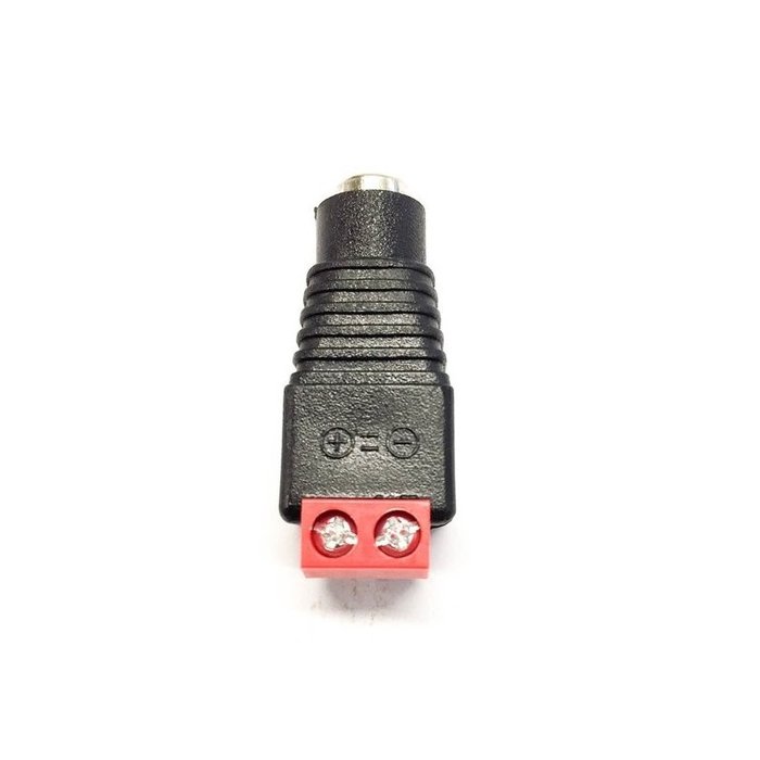 OBS Beveiligingscamera Voedings connector klein female kleur zwart met rood