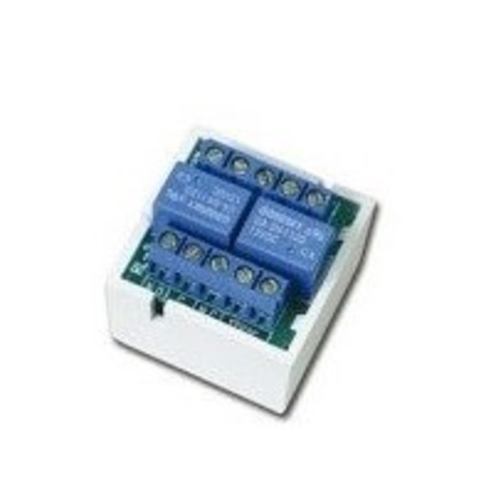 Visonic Relaiskaart 2voudig voor OC uitgang ingangspanning 12Volt