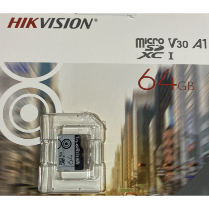 Hikvision micro sd kaart PRO 64GB tot 3000x herschrijfbaar