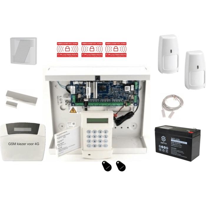 Honeywell Alarm met installatie voor woonhuis Pakket gsm , diervriendelijk  GSM doormelding en installatie