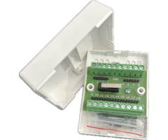 Lasdoos 18 voudig met sabotage schakelaar kleur wit met schroefklemmen