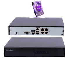 Hikvision Hikvision DS-7104NI-Q1/4P/M(D) NVR recorder + harddisk 3TB