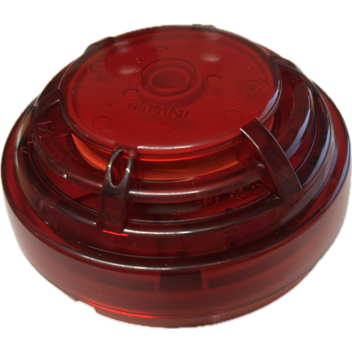 Bedrade brandalarm, met sirene en led flitser kleur rood, met voet
