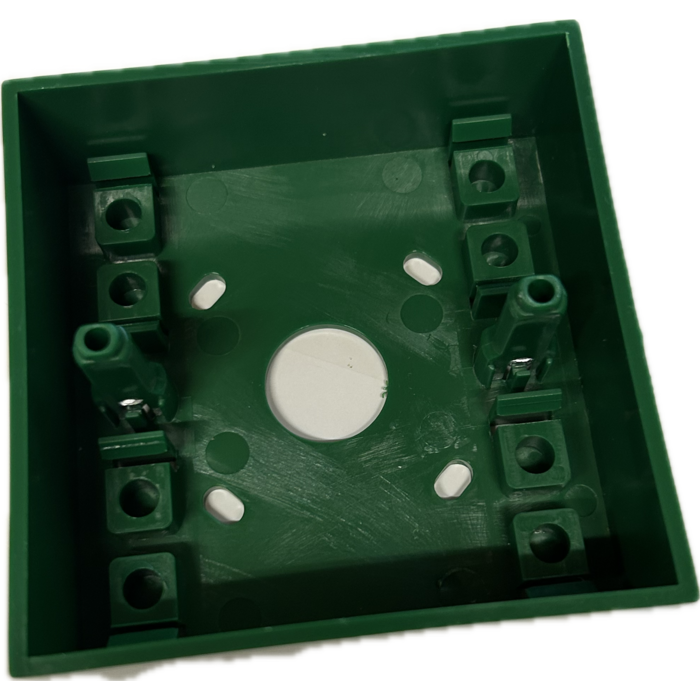 Door opener button Double pole button green with English text EMERGENCY DOOR RELEASE