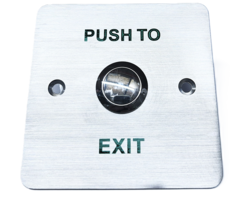 Door opener button stainless steel square built-in