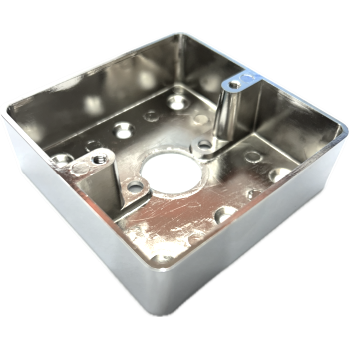 Door opener surface-mounted box BOXKN811CRVS stainless steel square