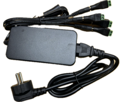 OBS Power supply 12 Volt 5 A 4-way with connection connectors for multiple door locks 12 VDC