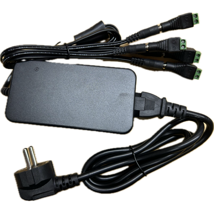 OBS Power supply 12 Volt 5 A 4-way with connection connectors for multiple door locks 12 VDC