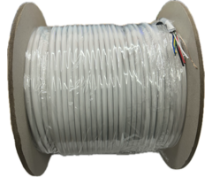 OBS 100 meter Alarm kabel 2x0,5+4x0,22m afgeschermd soepel haspel van 100meter 99.95% koper met afscherming aluminium folie