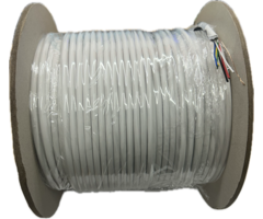 OBS 100 meters Alarm cable 2x0.5+4x0.22m shielded flexible roll of 100 meters 99.95% copper with aluminum foil shielding