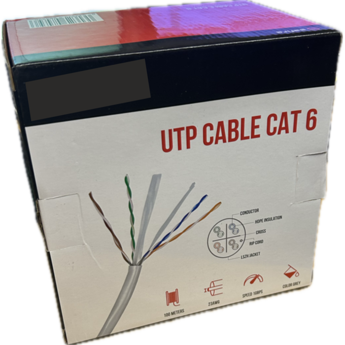 UTP babel Cat6 100M CCA in doos kleur grijs