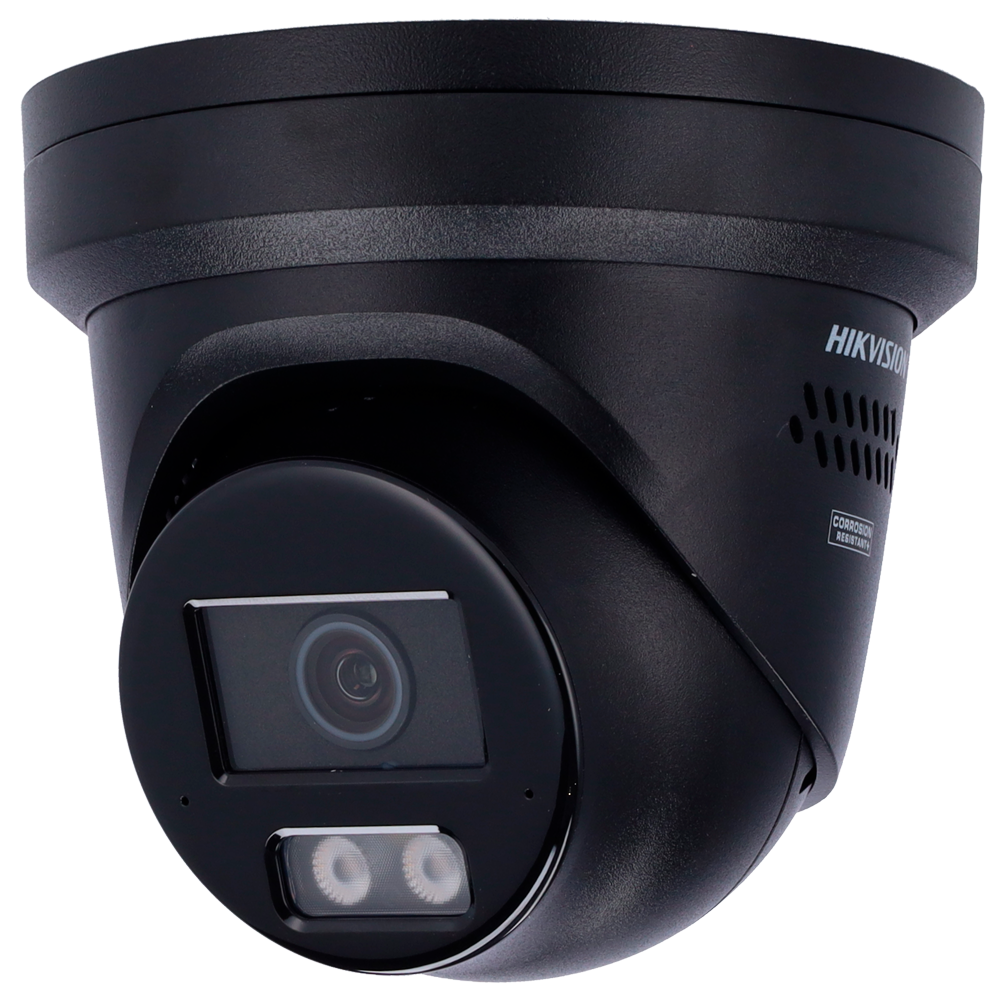 Hikvision DS-2CD2347G3-LIS2UY/SL(2.8mm)/BLACK - Hikvision IP-camera Turret PRO versie ColorVu3.0 - Resolutie 4 MPx | PoE IEEE802.3at - ColorVu3.0: kleurenbeeld HIKAI-ISP F1.0 1/1.8"...