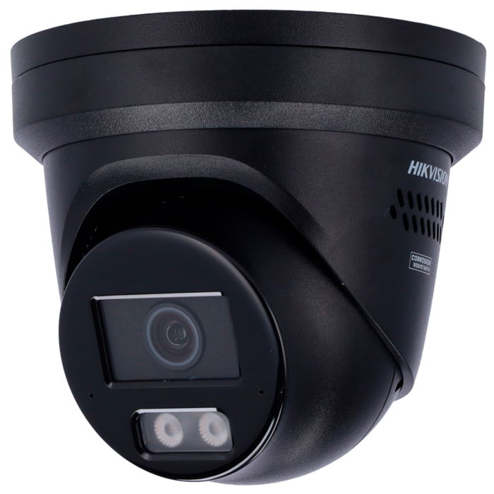 Hikvision DS-2CD2347G3-LIS2UY/SL(2.8mm)/BLACK - Hikvision IP-camera Turret PRO versie ColorVu3.0 - Resolutie 4 MPx | PoE IEEE802.3at - ColorVu3.0: kleurenbeeld HIKAI-ISP F1.0 1/1.8"...