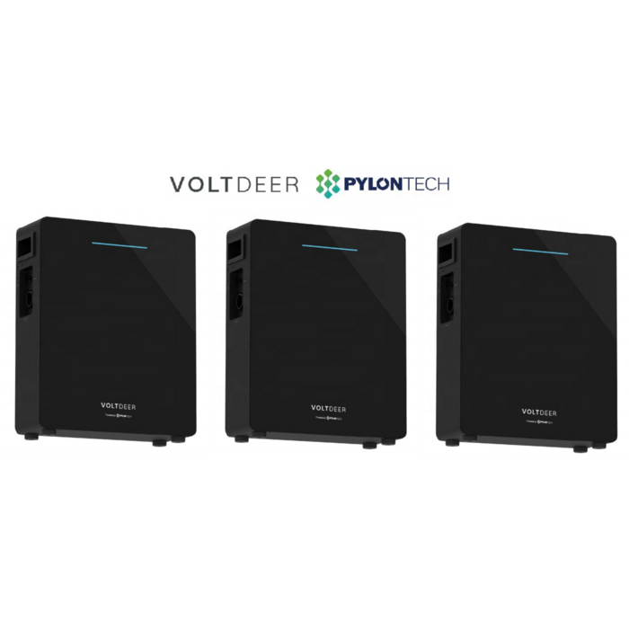 Thuisbatterij met installatie Pylontech / Voltdeer SR5000 Pro - 5.12kWh  totaal 15.36 kWh 3 fase installatie De SR5000 Pro is een krachtige en veilige thuisbatterij, met geïntegreerde aerosol brandblussing + vlamvertragende behuizing en speciaal ontwikkel