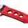 Bracelet plein en alligator rouge surpiqué écru