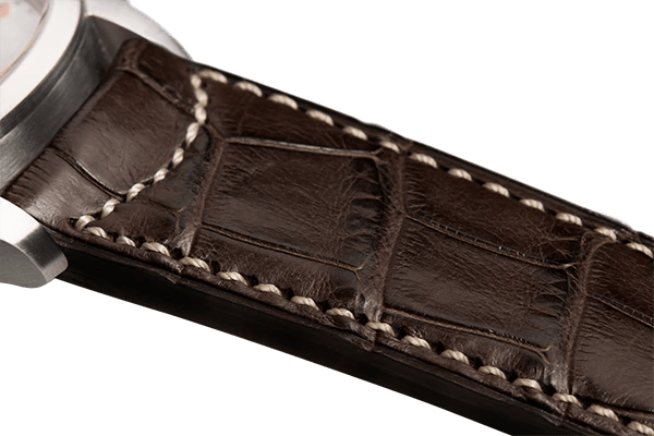 Classic dark brown alligator natural
