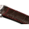 Bracelet plein en alligator brun foncé surpiqué rouge