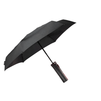 Parapluie Noir surpiqué Rouge