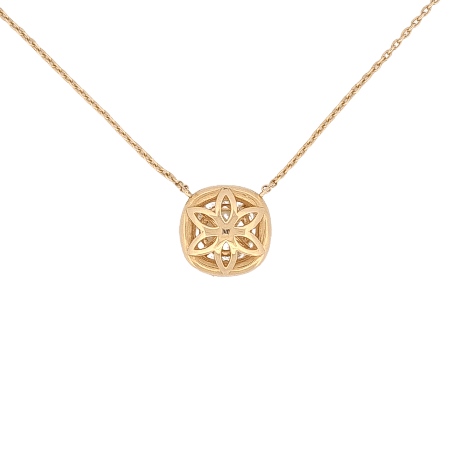 Collier entourage diamants