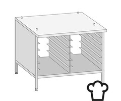 Rational RVS onderstel - met zijwanden en 14 x (400x600)