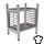 Unox XWVRC-0711-UH RVS onderstel met 7 x 1/1 GN regalen