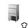IM-100NE-HC IJsblokjesmachine, 105 kg/24h, 50 kg ijscontainer