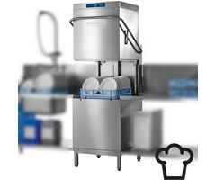 Hobart AMXS-10B Doorschuif vaatwasmachine (met ingebouwde waterontharder)