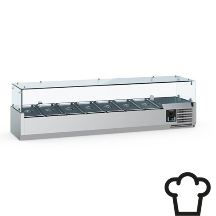 Ecofrost Gekoelde opzetvitrine 6x 1/3 GN