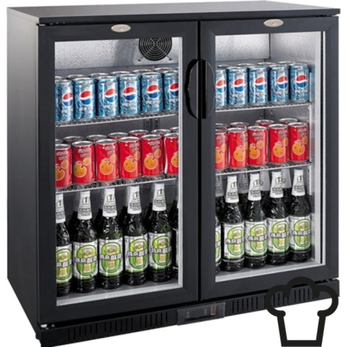 Combisteel Barkoeler zwart 2 openslaande deuren 208L