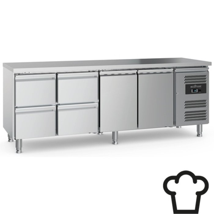 Ecofrost Ecofrost 4-deurs Koelwerkbank - 2 deuren - 2 lades