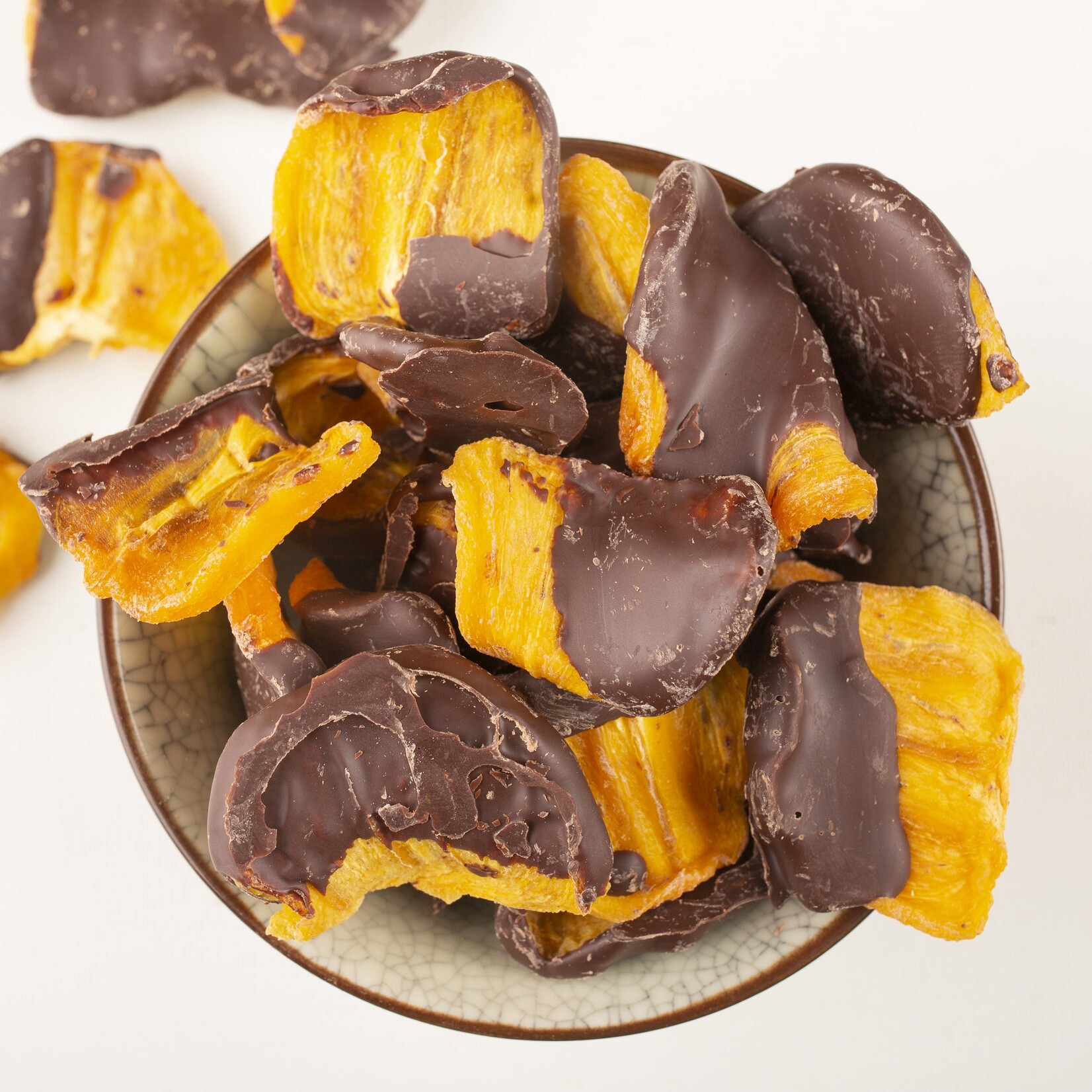 Gedroogde Kaki Met Chocolade