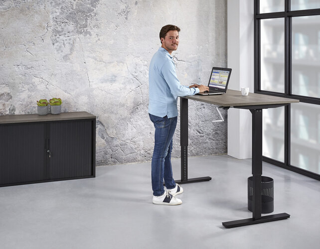Bureau Slinger zit/sta 120x80cm