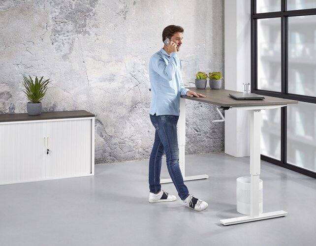 Bureau Slinger zit/sta 140x80cm