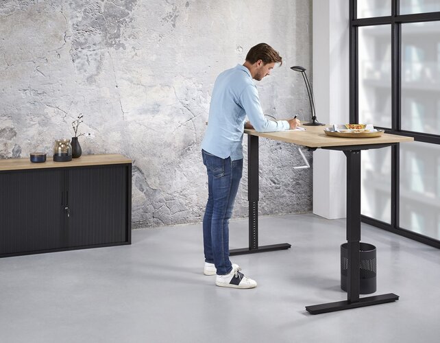Bureau Slinger zit/sta 160x80cm