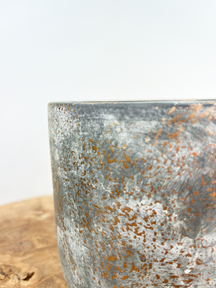 ACTIEPRIJS - Plantenpot "Palu" - Golden/Grey | 12cm